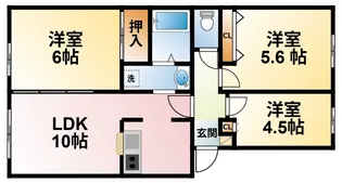 千葉県東金市南上宿【アパート】の間取り