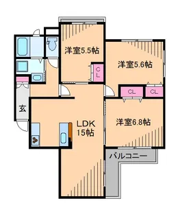 パルテール日吉本町【1階】の間取り