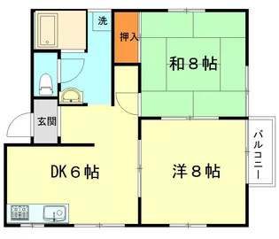 スワン白鳥【1階】の間取り