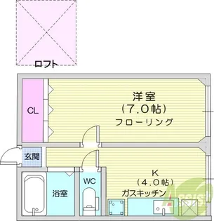 ホワイトキャッスル41番館【1階】の間取り