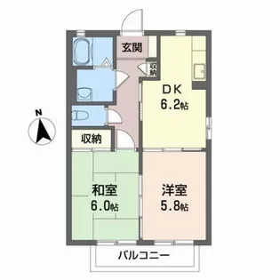 シャーメゾン豊田B【2階】の間取り