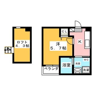 アルファ中村公園【2階】の間取り