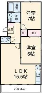 エスポワールI【2階】の間取り