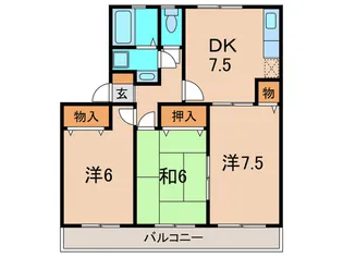 カ-サルミナスII【2階】の間取り