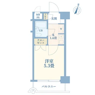 キャピタルビュー平和島【7階】の間取り