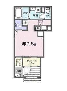 ソーレ愛宕II【1階】の間取り