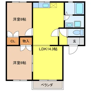 岐阜県岐阜市今嶺1【アパート】の間取り