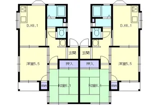 リビエールエイト【2階】の間取り