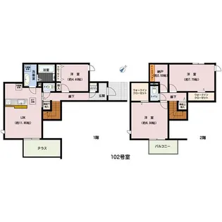 千葉県袖ヶ浦市のぞみ野【一戸建】の間取り