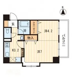 アヴニール若宮【5階】の間取り