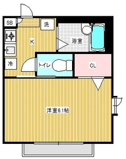 チェリーハイツ【1階】の間取り