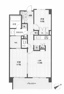 2LDKの間取り画像