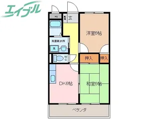 サニーハイツ【2階】の間取り