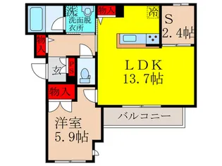 マ・メゾン正雀【1階】の間取り