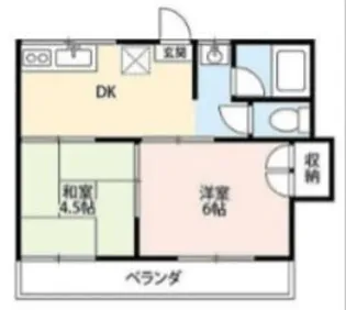 グリーンコーポ関【1階】の間取り