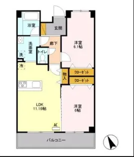 アビティ砧【3階】の間取り