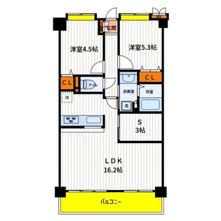 東京都立川市高松町3【マンション】の間取り