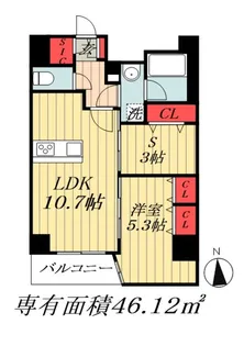 千葉県市川市田尻5【マンション】の間取り