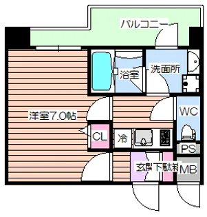 1Kの間取り画像