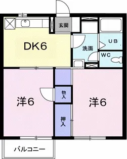 コーポ新田 A【1階】の間取り