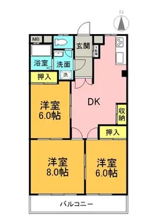 朝日ヒルズ【1階】の間取り
