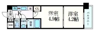 エステムコート京都二条【6階】の間取り