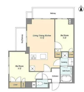 ディームス横濱神之木台【4階】の間取り