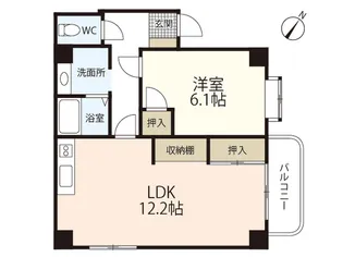 アメニティ庚午【4階】の間取り