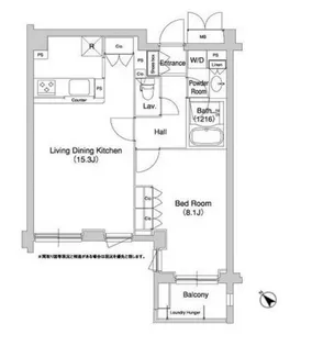 東京都渋谷区千駄ヶ谷3【マンション】の間取り