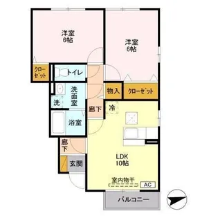 グランモアA【1階】の間取り