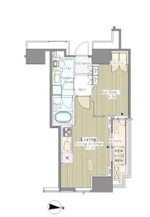 White Tower Hamamatsucho【18階】の間取り