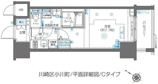 ZOOM川崎Second【10階】の間取り