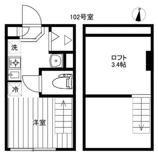 東京都練馬区田柄1【アパート】の間取り