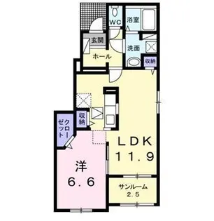 クラール土器町【1階】の間取り