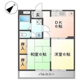 クリーンハイツD【1階】の間取り