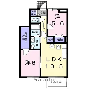 茨城県神栖市平泉東2【アパート】の間取り