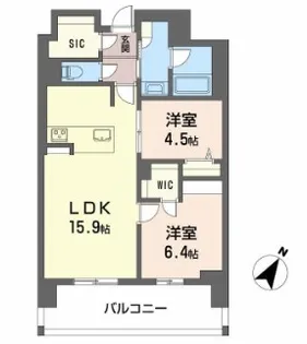 リビエナ グラン 新梅田【7階】の間取り