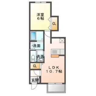 レットル・ダムール【1階】の間取り