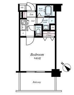 グリフィン新横浜・伍番館【4階】の間取り