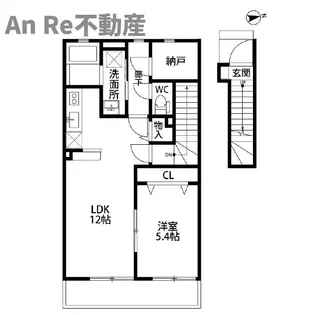 埼玉県川口市大字石神【アパート】の間取り