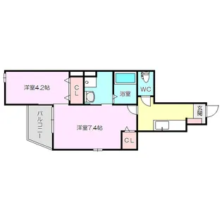 パーチェ ブレッザ【1階】の間取り