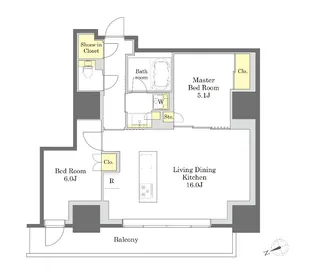 プライム新橋タワー【25階】の間取り