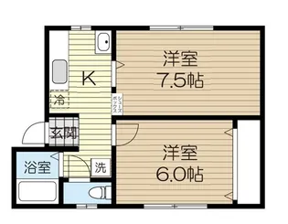 広岡ハイツ【2階】の間取り