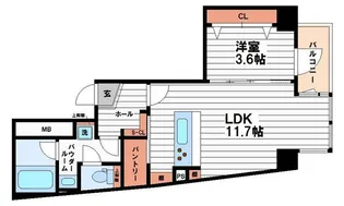 BRAVE北浜【6階】の間取り