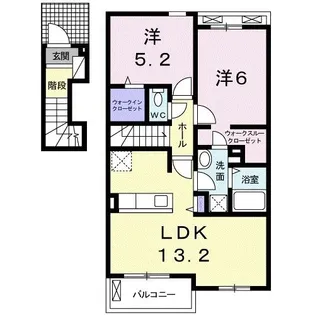 フェリシアス I【2階】の間取り