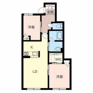 グランドゥール英賀保B【1階】の間取り