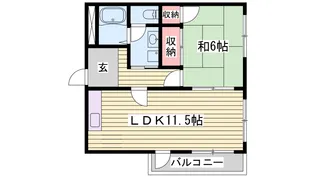 船場スカイハイツ【2階】の間取り