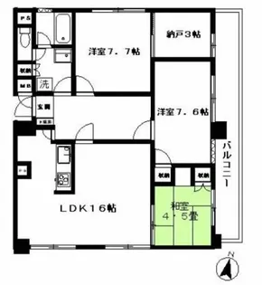 リバーサイドテラス【3階】の間取り