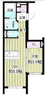 スタンズ神楽坂【1階】の間取り