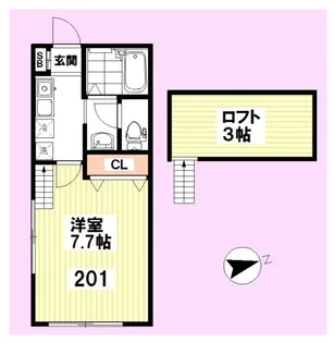 ブランドール日吉【2階】の間取り
